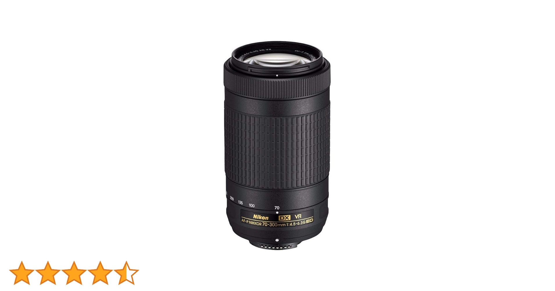 高速静粛望遠☆Nikon AF-P 70-300mm DX VR Nikon AF-P DX NIKKOR 70-300mm f/4.5-6.3G ED VR Objectifs, Noir